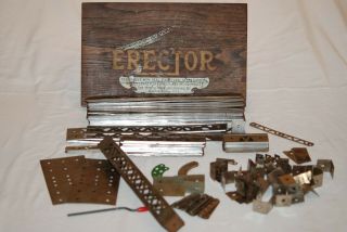 Mysto Vintage Erector Set No.  4 with Wooden Box (Circa 1915) 6