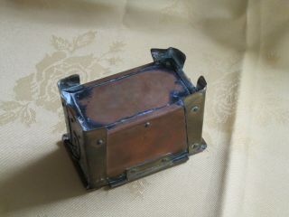 Antique Arts and Crafts small copper and brass storage casket / box 4