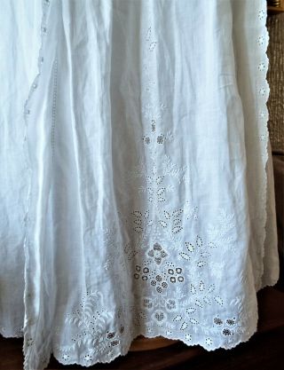 Ayrshire Embroidered Baby Christening Gown/antique