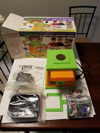 1993 Toymax Creepy Crawlers Workshop Real Molding Oven,  6 Molds,  Accessories