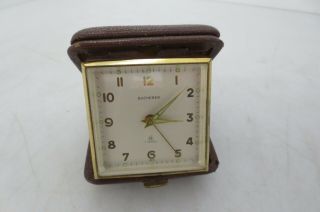 Bucherer Vintage Travel Swiss Alarm Clock Pop - Up Case Parts / Repair Switzerland
