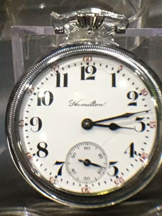 Antique Hamilton 18s Salesman Sample Model 1 Grade 924 17j Pocket Watch Ca1919