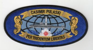 Uss Casimir Pulaski Ssbn 633 - Crest Bc Patch Cat No C5374