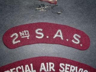British 2nd S.  A.  S.  Embroidered Shoulder Title