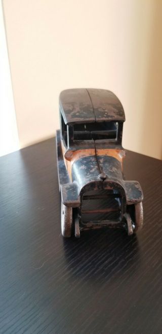 Antique Cast Iron AN ARCADE TOY No 3 Yellow Cab Co Toy Car 2