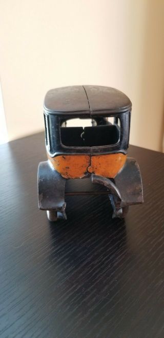 Antique Cast Iron AN ARCADE TOY No 3 Yellow Cab Co Toy Car 4