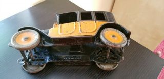 Antique Cast Iron AN ARCADE TOY No 3 Yellow Cab Co Toy Car 6