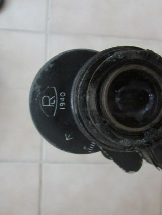 Royal Navy WW2 Binoculars 1940 No 118700 Arrowhead Stamp Military Issue 3