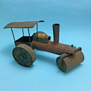 Old Vintage Steel Steam Roller Antique Tractor Toy Shed Find
