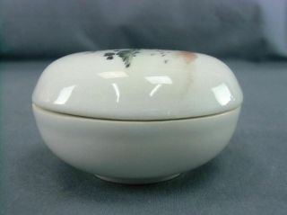 Japanese Tea Ceremony Incense Container Vtg Kogo Ceramic Scenery Yakimono J288 4