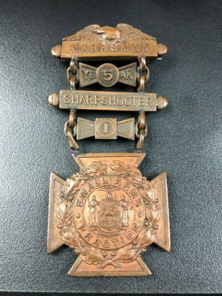 Spanish American War Era Tiffany & Company Small Arms 5 Year Sharpshooter Medal