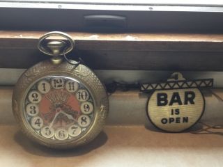 Vintage Spartus Runs Backward Bar Is Open/Closed 50’s Electric Wall Clock 2