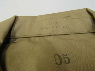 Post Vietnam US Army Tan 445 Uniform Shirt Short Sleeve 1976 Date Large NOS 3