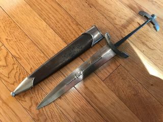 100 German Ww2 Sa Dagger With Authentic Scabbard