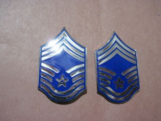 Air Force Enlisted Metal Collar Rank Insignia Set Chief Master Sergeant E9
