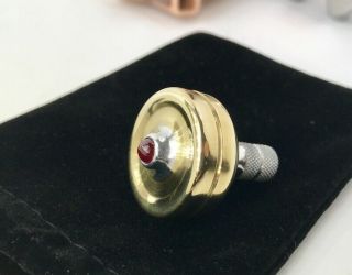 Aj Tops Spinning Top Brass / Aluminum With Ruby Tip & Certification Card
