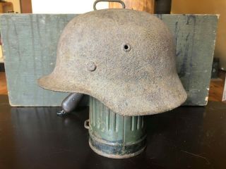 WW2 GERMAN RELIC XX ELITE TROOPS SD M40 HELMET RARE 2