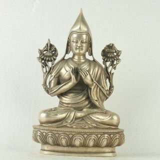 Chinese Exquisite Tibetan Silver Buddhism Statues Gl071