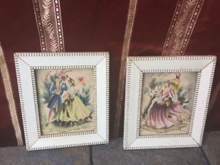 Antique Vintage 30 ' s 40 ' s GONE WITH THE WIND Lambert Products Framed Art Prints 2