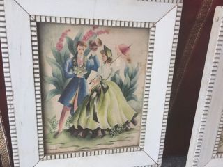 Antique Vintage 30 ' s 40 ' s GONE WITH THE WIND Lambert Products Framed Art Prints 3