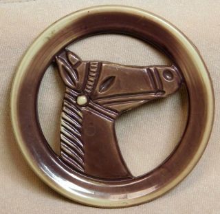 Xx - Large Antique Vtg Button Carved Celluloid Horse Head 2 & 3/16 M6