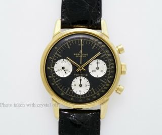 Rare Breitling TOP - TIME Panda gild dial 3 register chronograph watch Ref 810 2