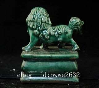 CHINESE old PORCELAIN lion statue seal c01 4