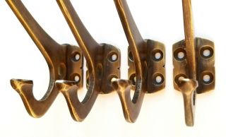 4 Arts and Crafts Mission Antique Style Coat Hat double hooks 4 