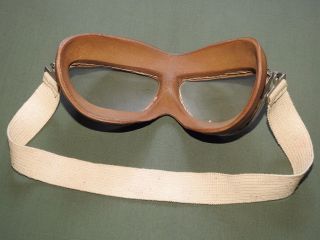 US Navy USMC Marine WW2 F4U CORSAIR F6F HELLCAT PILOT SEESALL FLIGHT GOGGLES Vtg 5