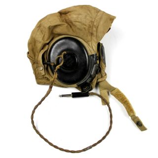 Ww2 Us Army Air Forces Usaaf Summer Flight Helmet Type A - 10a Cotton Cap Medium