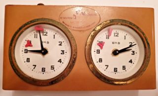 Vintage Rare Chess Clock Timer Tournamen Bhb Made In West Germany