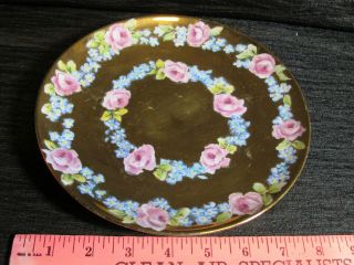GOLD Vintage QUEEN ANNE Tea Cup Saucer Plate TRIO CABBAGE ROSE Bone China Gilt 5