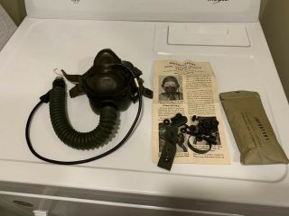Wwii Us Army Air Forces Pilot’s A - 14 Demand Medium Oxygen Mask 1944