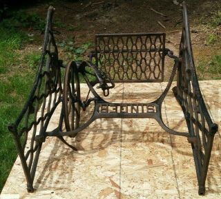 Vintage Singer Sewing Machine Treadle Stand For Model 15 6/2/1910 2