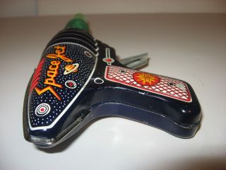 Vintage Yoshiya KO Tin Toy Space Jet Ray Gun Japan Made 8