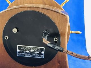 ' 30 - ' 40s Seth Thomas Nautical Ships Wheel Wooden Clock Faux Disney Face –No Wire 4