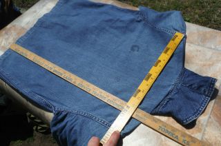 1940s WW2 US Navy Denim Deck Jacket SM Shawl Collar Jumper Org Buttons 10