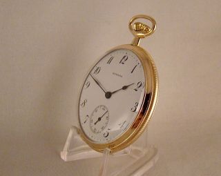106 YEARS OLD E.  HOWARD 23j SERIES 8 14k GOLD FILLED OPEN FACE GREAT POCKET WATCH 3