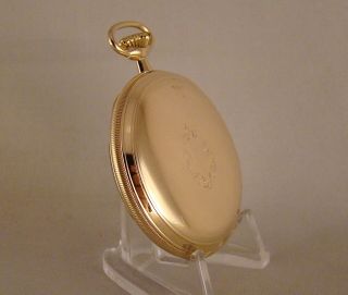 106 YEARS OLD E.  HOWARD 23j SERIES 8 14k GOLD FILLED OPEN FACE GREAT POCKET WATCH 5