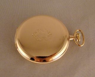 106 YEARS OLD E.  HOWARD 23j SERIES 8 14k GOLD FILLED OPEN FACE GREAT POCKET WATCH 7