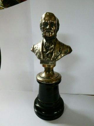 Wmf Bust Of Composer Rich Wagner.  Plated Silver.  1910 - 1925,  Beehive Mark /ostrich