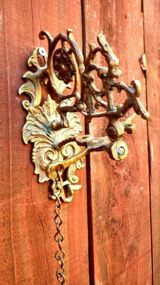 Large Vintage Front Door Bell Solid Brass Old Item Found In Loft