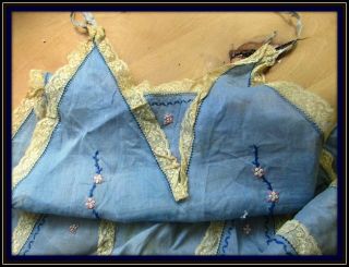 Delicate Sheer Antique Cotton Voile Valenciennes Lace Silk Hd - Embroider Apron Sm