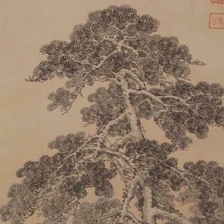 1757 Japanese Hanging Scroll: Pine Tree 4