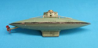 Antique Tin Litho Submarine Toy Made In Germany Marklin/fleishmann/bing