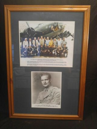 Robert Morgan " Memphis Belle " B - 17f Crew Meets Wb Movie Mb Crew Signed.  L