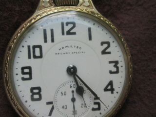 21 Jewel Hamilton 992b Pocket Watch Railroad 17 Hamilton Watch Co 10k Gold Filed