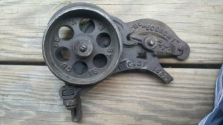 Antique Cast Iron Pocket Sliding Door Rollers Patent 1889 Syracuse Ny