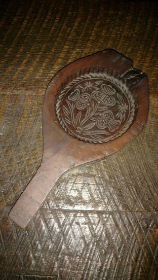 Antique Wooden Butter Mold Stamp