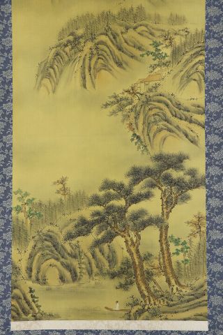 CHINESE HANGING SCROLL ART Painting Sansui Landscape E7431 4